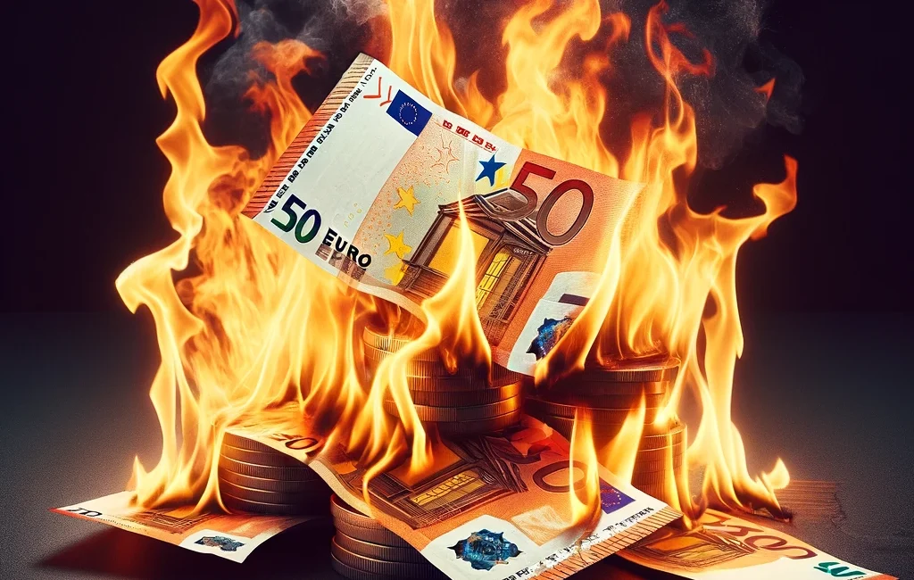 denaro bruciato dal rischio
